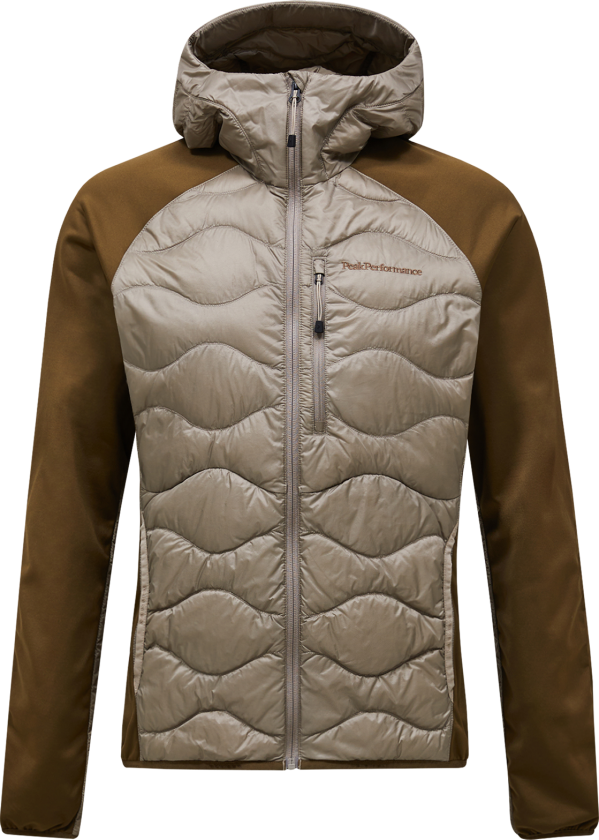 Men's Helium Down Hybrid Hood Avid Beige/Meadow Moss