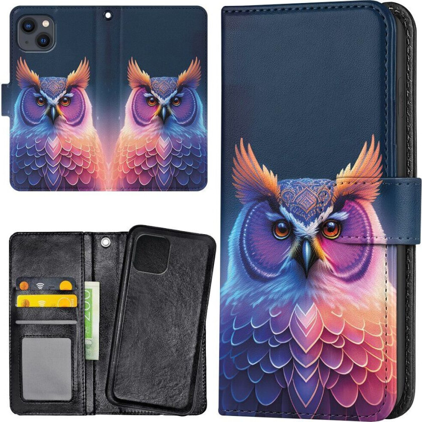 iPhone 14 - Lommebok Deksel Ugle