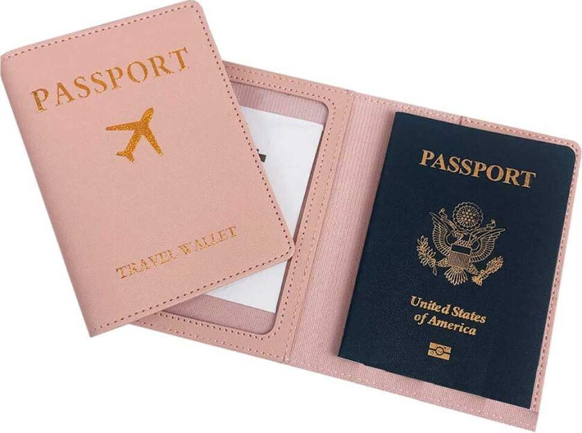 Bilde av Pass case passpan kunstig skinn rosa