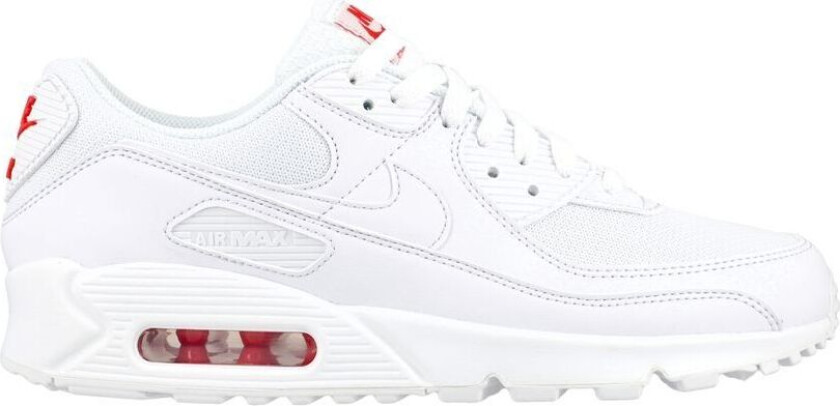 Sneaker Air Max 90 - Hvit/Høyrød, størrelse 43