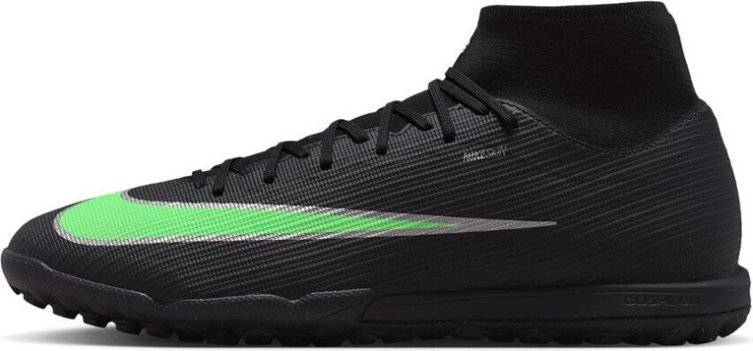 Mercurial Superfly 11 Academy Tf Shadow - Svart/illusion Green - Turf (Tf), størrelse 43