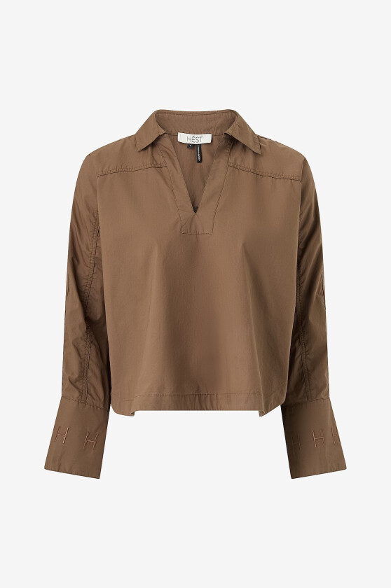 Topp Miriam Shirt - Brun