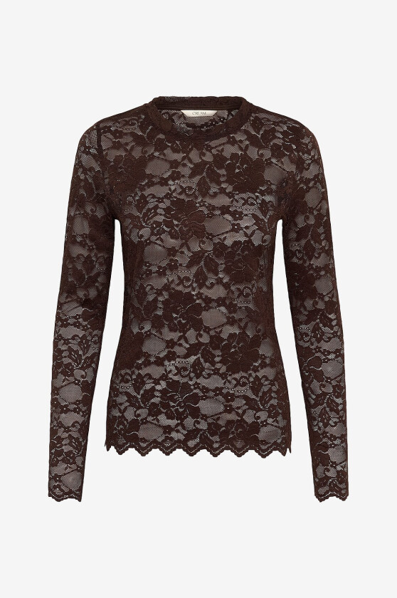 Topp CRPitia Lace Blouse - Brun