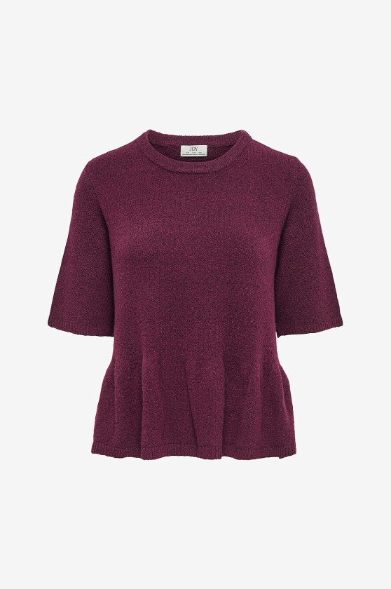 Genser Jdybrilliant Life S/S On Peplum Pul - Rød