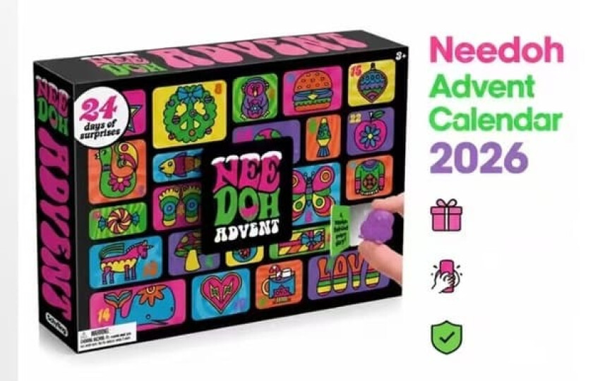 NeeDoh Julekalender 2026 NY – Julekalender med morsomme stressballer og overraskelser