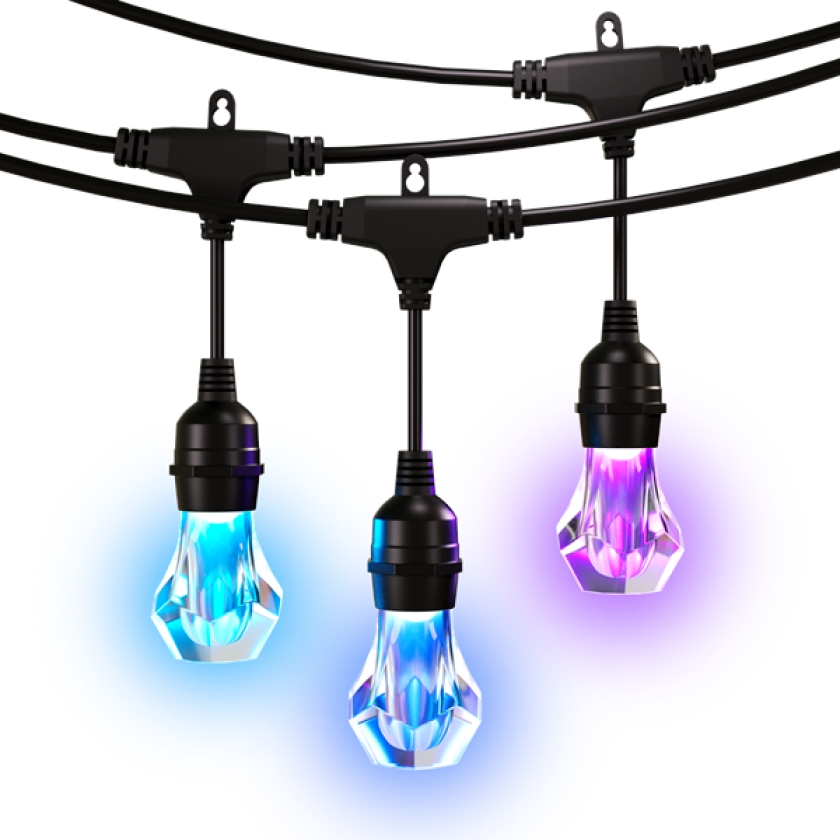 Essentials Matter Smart Multicolor Outdoor String Lights Smarter Kit - 15 m