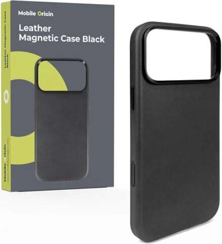 Leather MagSafe Case iPhone 17 Pro - Black
