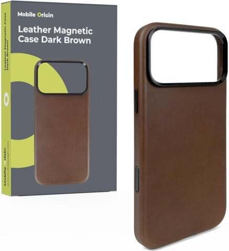 Leather MagSafe Case iPhone 17 Pro Max - Dark Brown