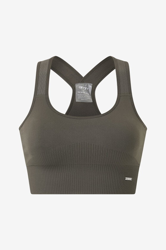 Sports-bh Black High Support Ribbed Bra - Grønn