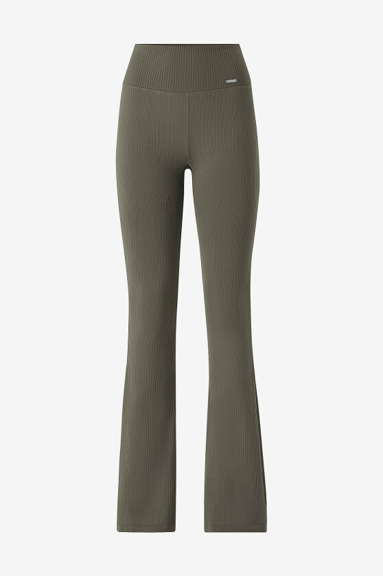Treningstights Ribbed Seamless Flare Tights - Grønn