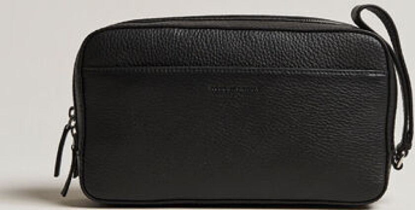Bilde av Wes Grained Leather Toilet Bag Black