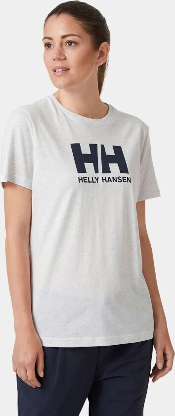 Dame HH Logo Klassisk T-skjorte Hvit Xs MarineblåXS