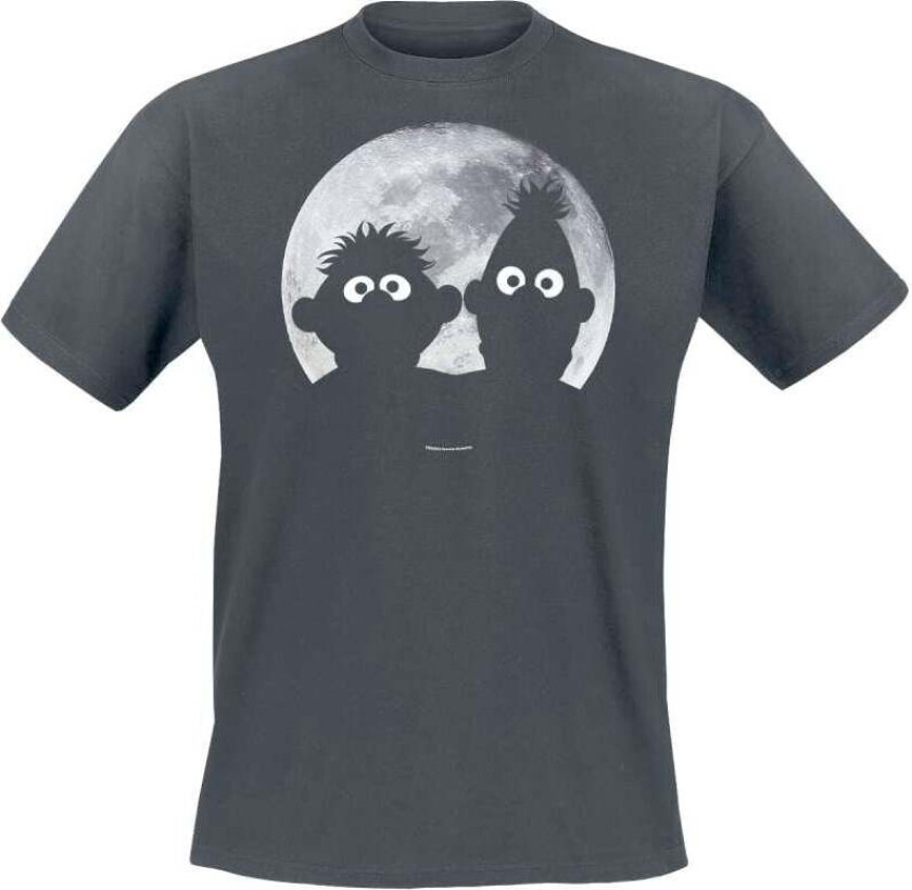 T-skjorte - Ernie und Bert - Moonlight - Heavyweight - S til 5XL - Herrer - svart