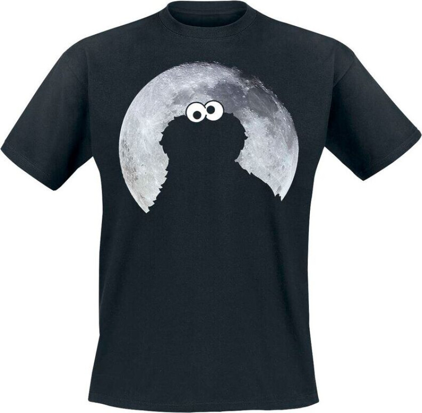 T-skjorte - Cookie Monster - Moonlight - Heavyweight - S til 5XL - Herrer - svart