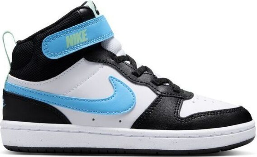 Sneaker Court Borough Mid 2 - Hvit/Blå/Grønn Små barn, størrelse 35