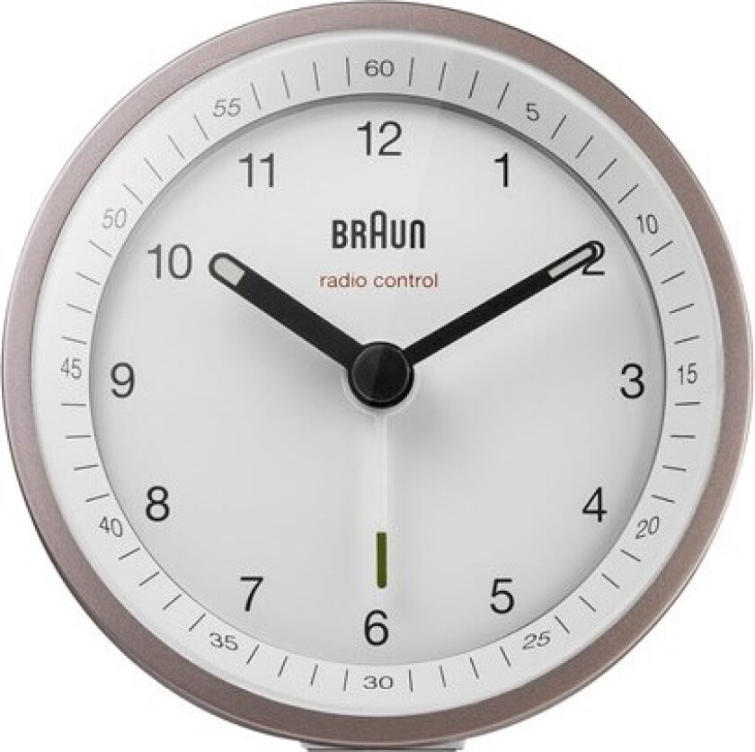 BC07 - alarm clock - round - quartz - desktop - white/pink