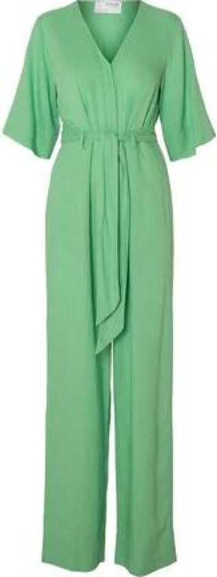 Viva 2/4 Long Linen Jumpsuit - Absinthe Green 40