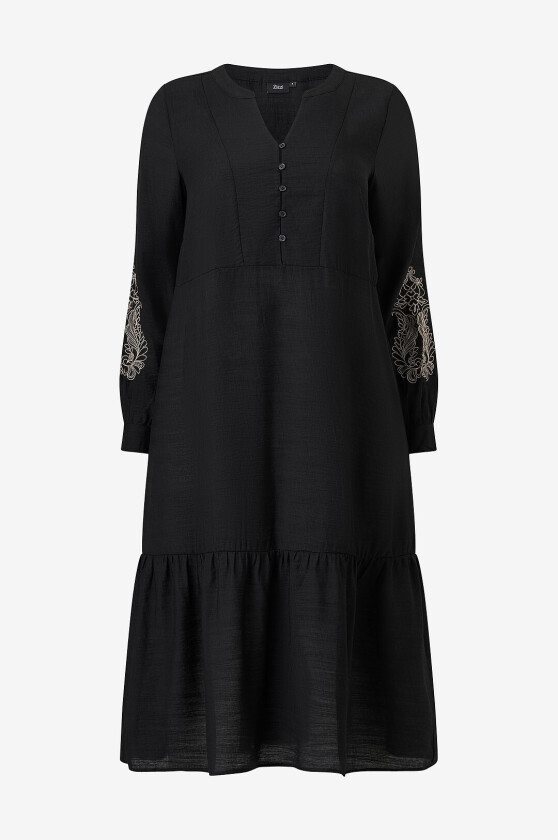 Kjole caJanice L/S Midi - Svart