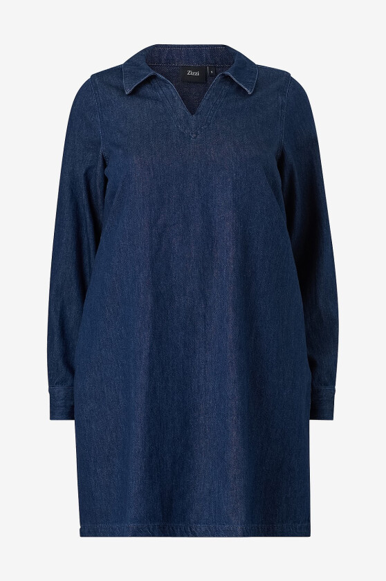 Denimkjole jEnna L/S - Blå