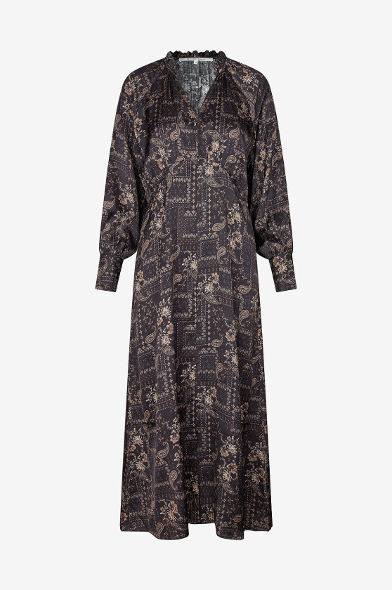 Maxikjole Paisley - Svart