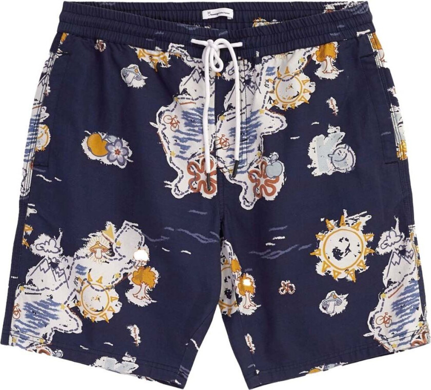 Men's Boardwalk Shorts With Elastic Waist Night Sky XL, Night Sky