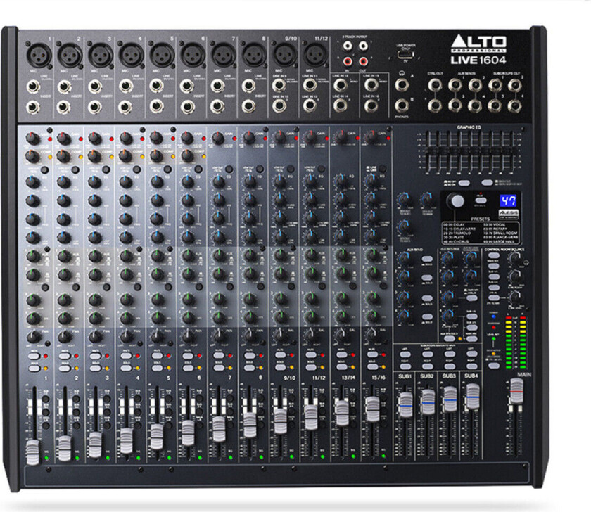 Alto Live 1604 16-Kanals USB Mikser med DSP