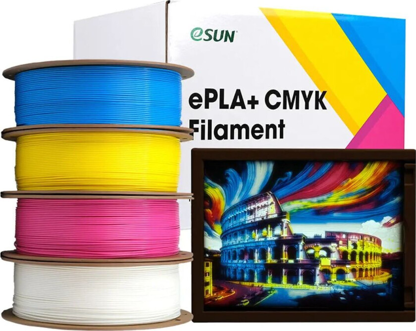 eSun Pla+ Cmyk Bundle Cyan / Magenta / Yellow / White