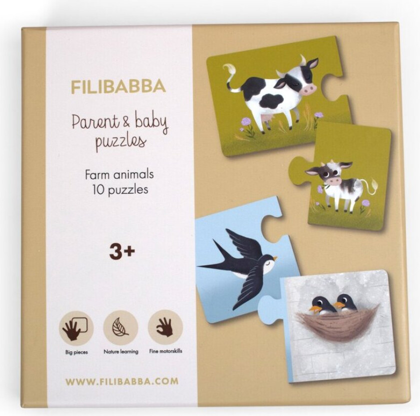 FILIBABBA - Parent and baby puzzles - Farm animals - (FI-02767)