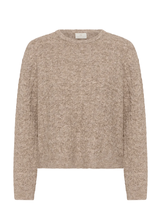 Kamelanie Pullover - BEIGE MELANGE - M