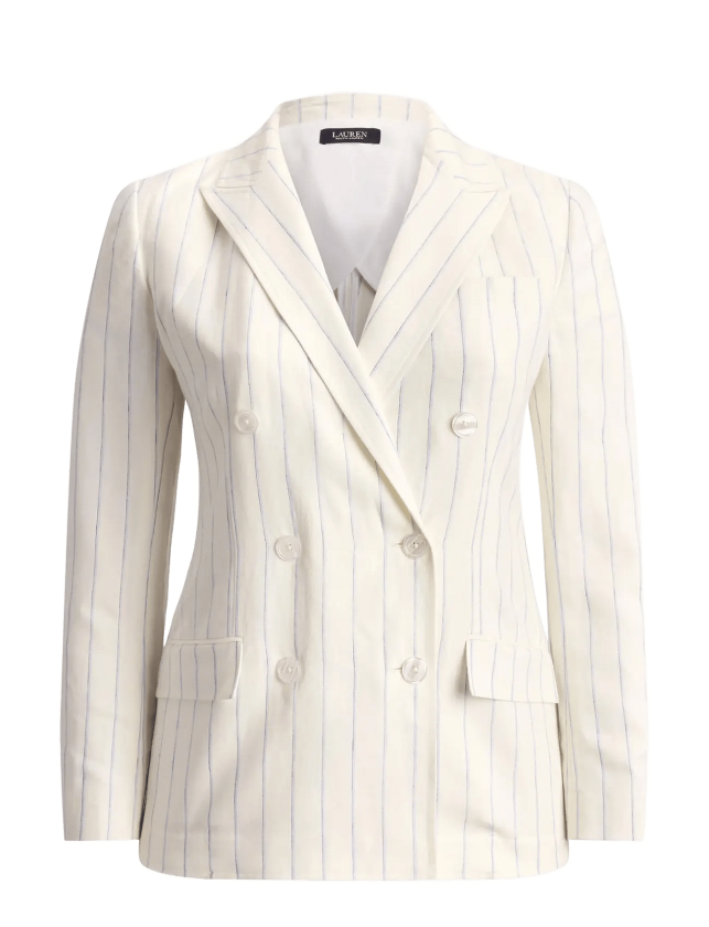 Y/D Linen-Wvn-Blazer/Sport Coat - WHITE/BLUE MULTI - 46