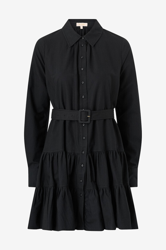 Skjortekjole Winter Cotton Shift - Svart