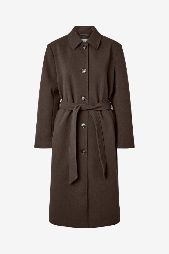 Kåpe Pcaya Long Coat - Brun