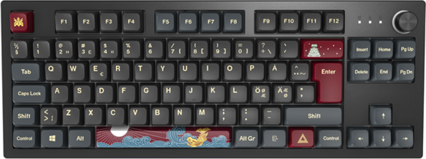 MKey TKL Darkness - Gateron G Pro 2.0 Red - Black/Red