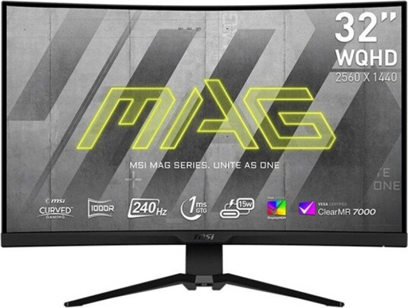 31.5" MSI MAG 325CQRXFDE - LCD monitor - curved - 31.5" - HDR - 1 ms - Skjerm