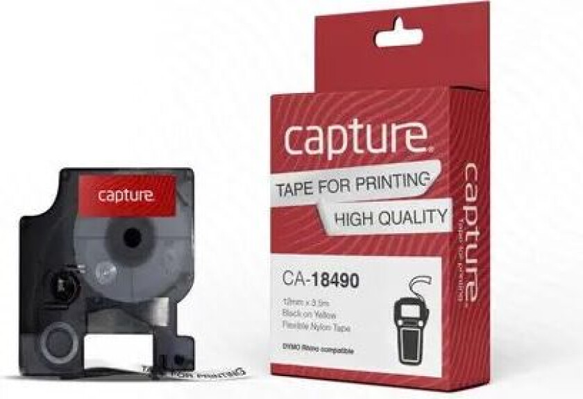 Tape Rhinopro Flex Nylon 12mm Black/yellow