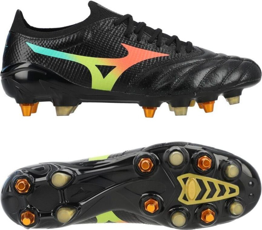 Morelia Neo V Beta Elite Sg Bright Black - Svart/oransje - Vått Gress (Sg), størrelse 45