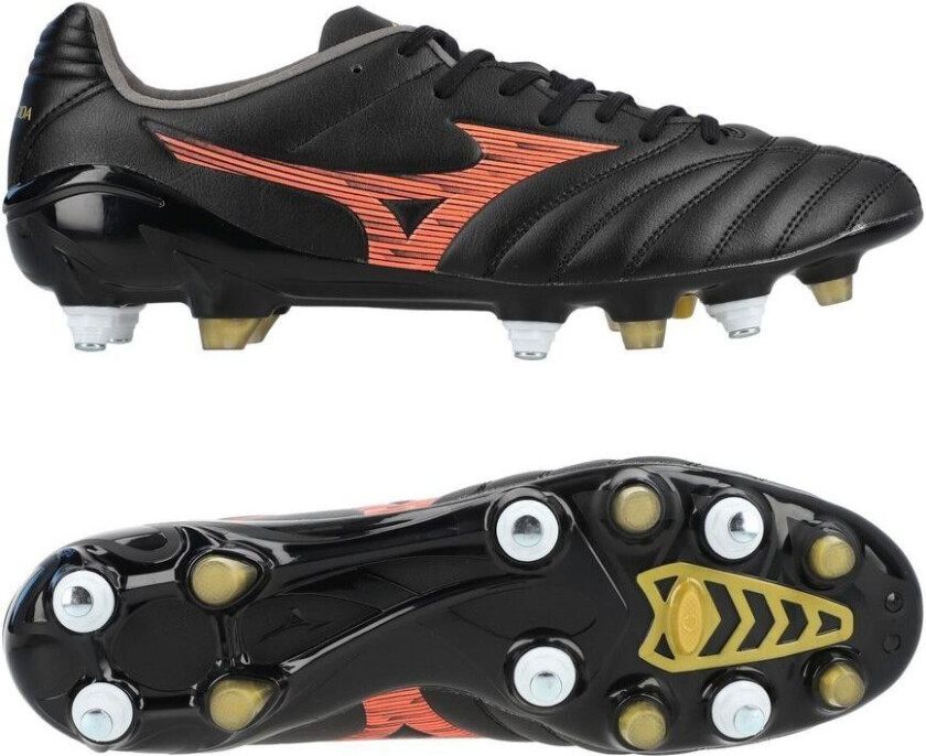 Monarcida Neo Iii Pro Sg Bright Black - Svart/oransje - Vått Gress (Sg), størrelse 42½