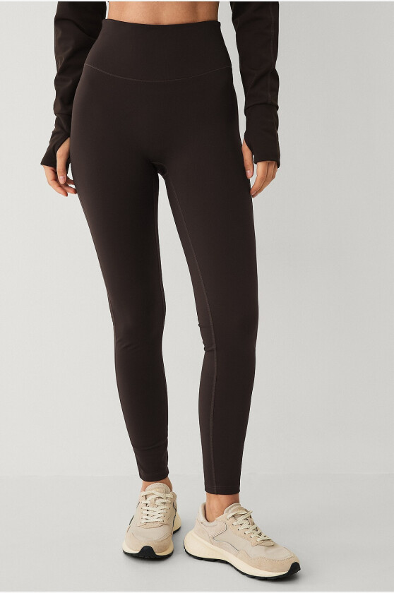 Treningstights Warm Tights Flat Front Core - Brun
