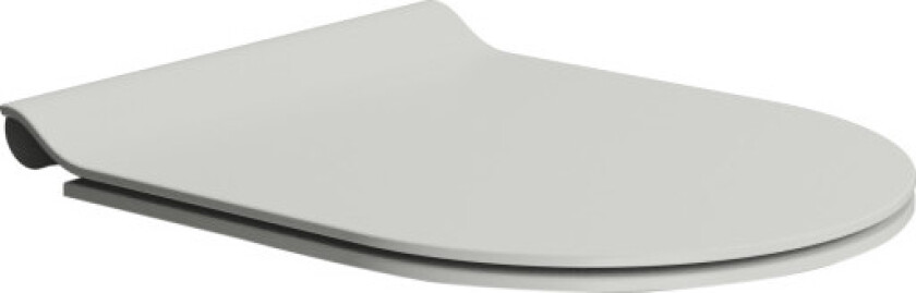 Slim toalettsete, soft close, avtagbar, matt grå