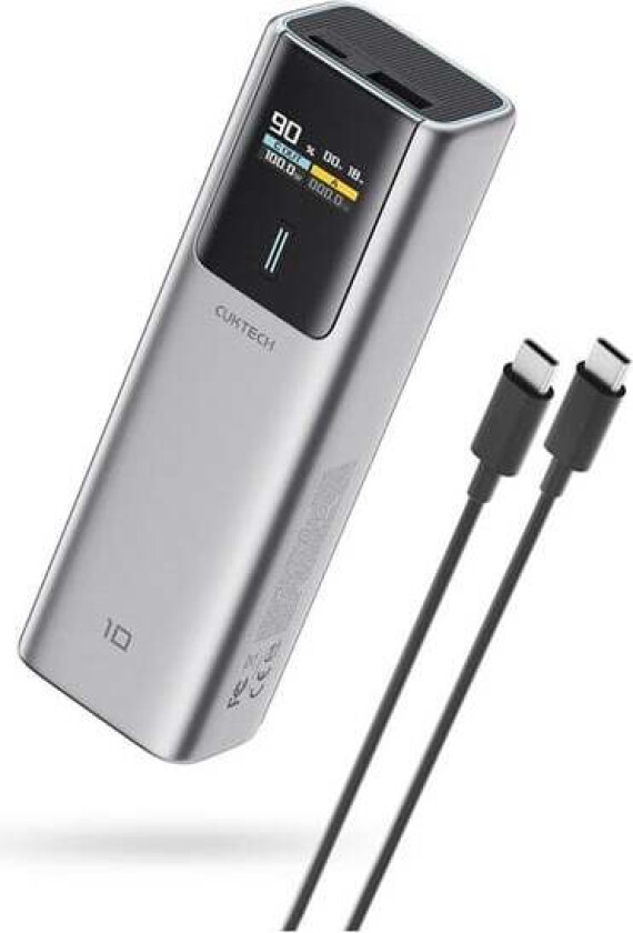 CKPB100PGLBL Powerbank 150W 10000mAh USB-C USB-A - Grey - 10000 mAh