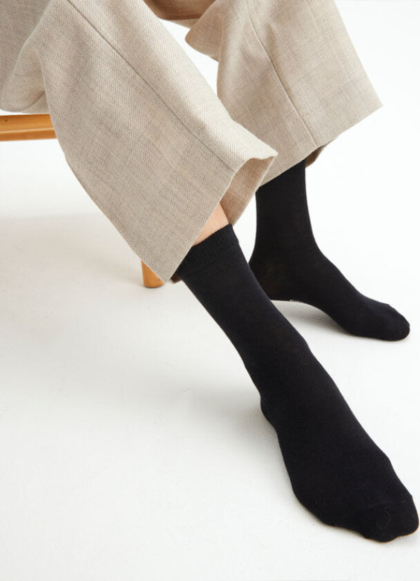 Basic Socks Black 37-40 5pk Pierre Robert