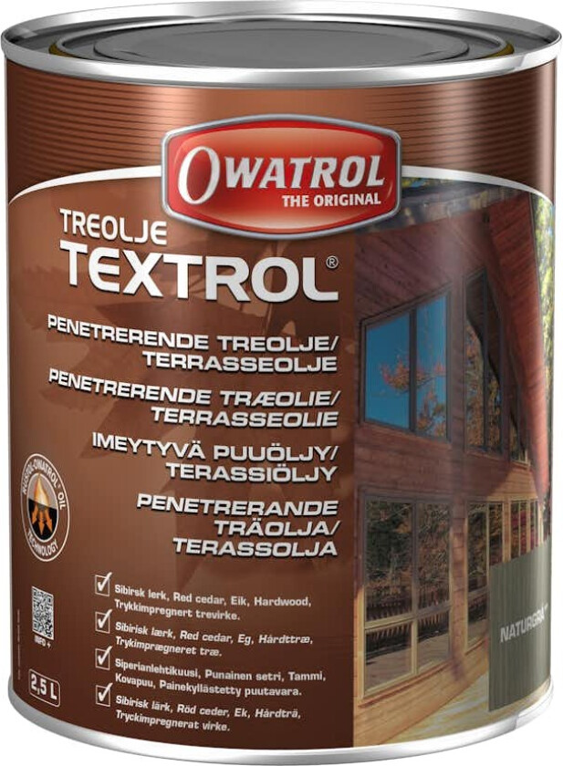 Treolje 2,5l naturgrå textrol