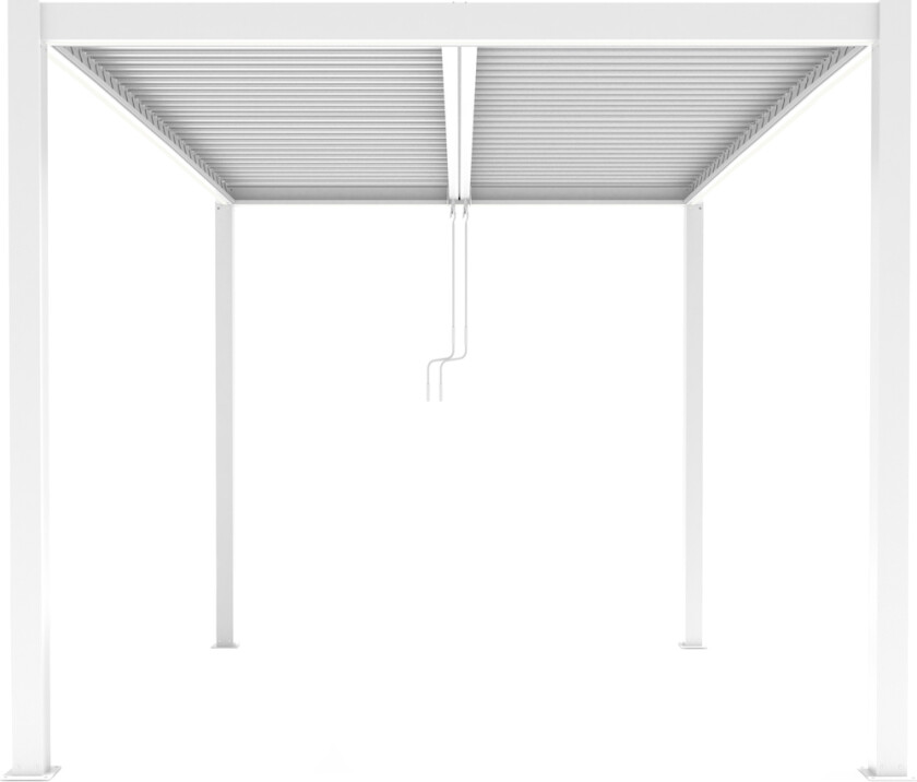 Pergola Stavern hvit med tak 3x3 meter