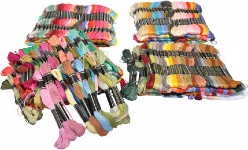 Broderigarn/Broderitråd Ass. farger - 500 stk