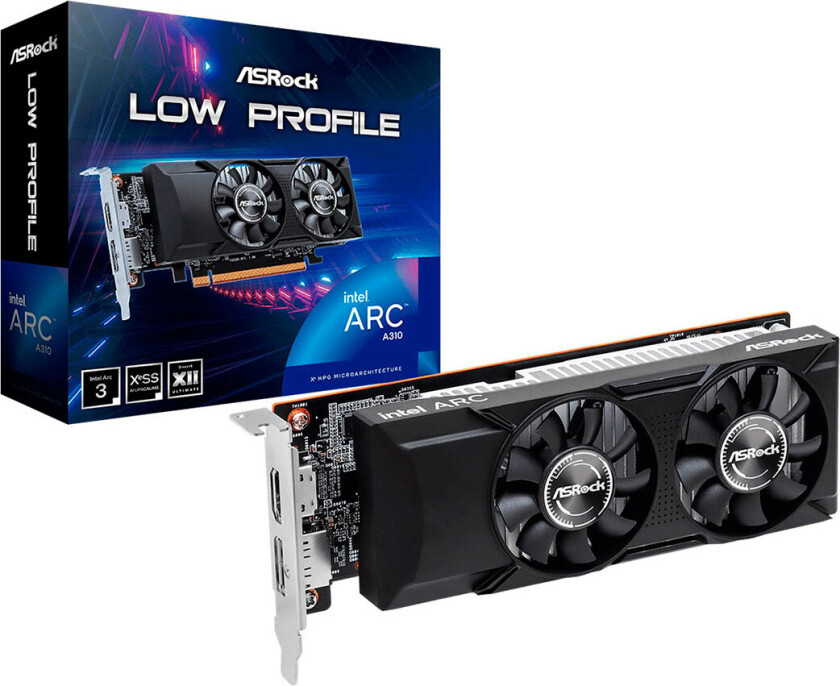 Arc A310 Low Profile - 4GB GDDR6 RAM - Grafikkort