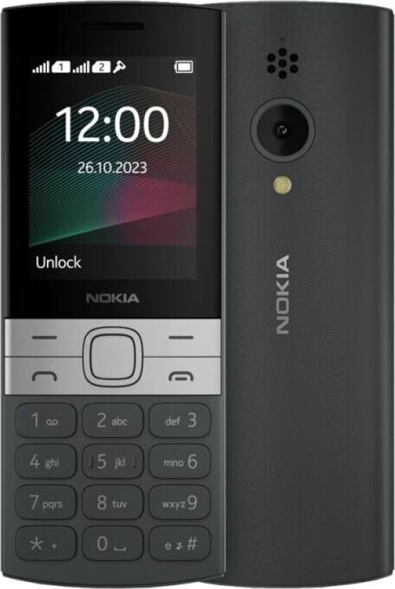 150 (2023) - Funksjonstelefon - dobbelt-SIM - microSD slot - rear camera 0,3 MP - svart