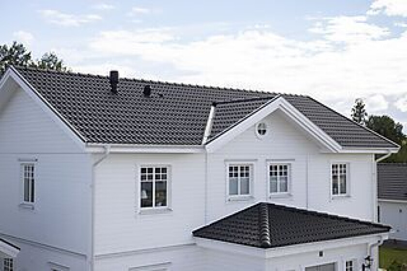Takstein svart dobbelkrum bederit