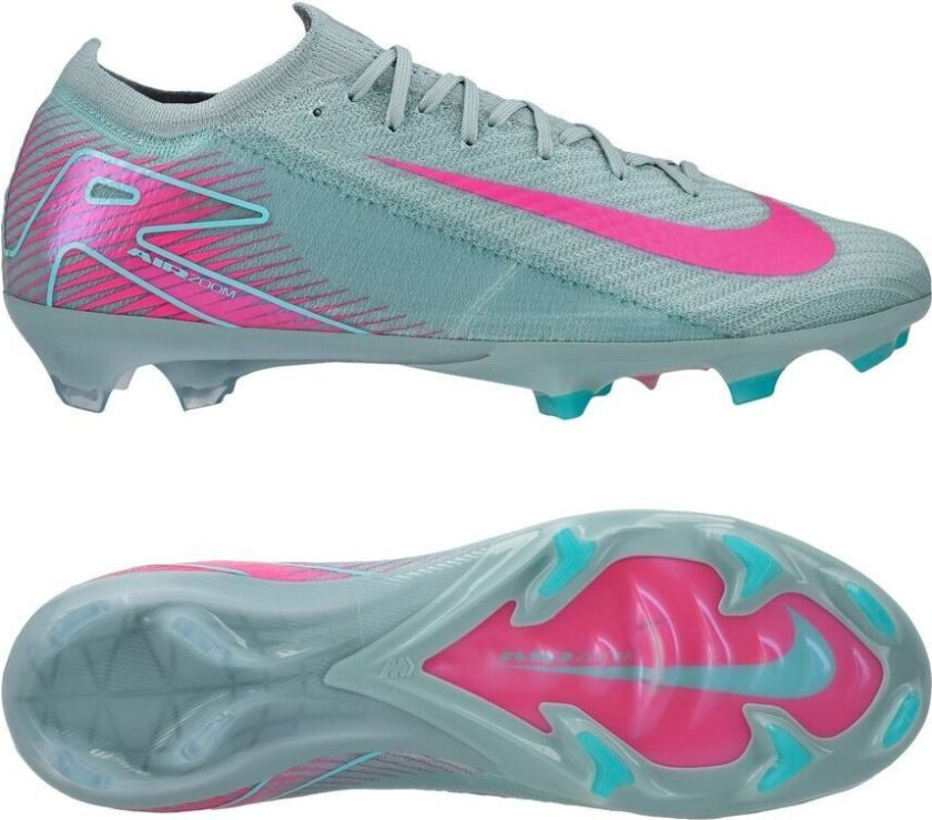 Air Zoom Mercurial Vapor 16 Elite Fg Prism - Ocean Cube/rosa - Gress (Fg), størrelse 36
