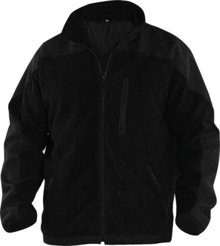 fleecejakke, sort, størrelse 2XL