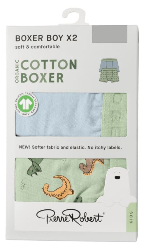 Boxer Cotton Boy Skyblue-Mintgreen